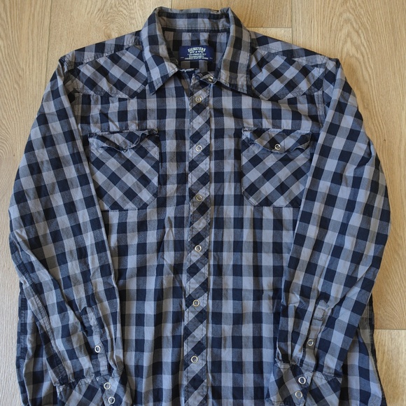 Signature by Levi Strauss Men’s Plaid Western Shirt • Long Sleeve • Snap Front L - Picture 1 of 5